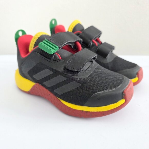 ADIDAS x LEGO Collab Toddler Sport Sneaker Hook & Loop Primary Colors Baby Shoes - Picture 5 of 11